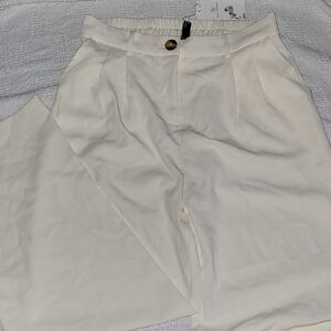 LILLUSORY Cream Women's Trousers